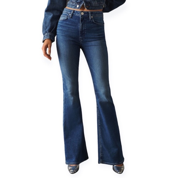 NWT Hudson Holly High-Rise Flare Jeans size women’s 30 - blue denim - Picture 1 of 7